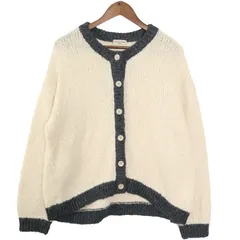 Samantha Mos2 サマンサモスモス 秋冬 バイカラー★ ニット カーディガン Sz.F　レディース 白
