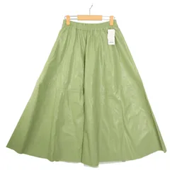 【新品 未使用】 &.NOSTALGIA アンドノスタルジア 秋冬 フェイクレザー★ 裏起毛 フレア ロング スカート Sz.M　レディース