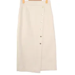 Apart by アパートバイ 秋冬★ フロントボタン ラップ風 タイト スカート Sz.M　レディース 白