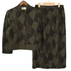 Eva Gracia エヴァグラシア 秋冬 ウール シルク混★ ジャケット ＆ スカート セットアップ Sz.42　レディース 日本製