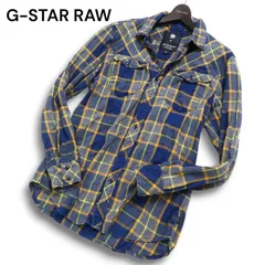 G-STAR RAW ジースター ロウ 秋冬 【ARC 3D SHIRT L/S】 長袖 ワーク チェック ネル シャツ Sz.M メンズ