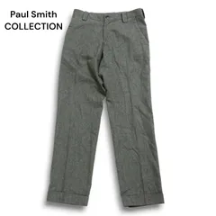 Paul Smith COLLECTION ポールスミス コレクション ウール100％★ ツイード ストレッチ スラックス パンツ Sz.78 メンズ