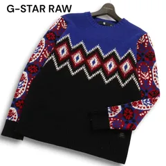 G-STAR RAW ジースター ロウ 秋冬 【JAYVI JACQUARD R KNIT LIS】ウール★ セーター ニット Sz.XS メンズのサムネイル