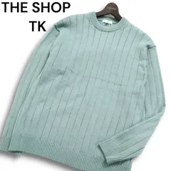 【新品 未使用】 THE SHOP TK タケオキクチ ステキダンナ計画★ ストライプ セーター ニット Sz.XL メンズ 大きいサイズ