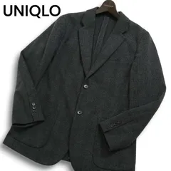 【美品 22AW】UNIQLO ユニクロ 秋冬 ガンクラブ チェック★ コンフォート 2B テーラード ジャケット Sz.M メンズ 灰 グレー