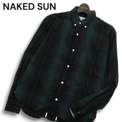 NAKED SUN ネイキッドサン 秋冬★ 長袖 ボタンダウン チェック ネル シャツ Sz.S メンズ 日本製
