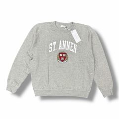 参考上代24200円 未使用 Pop Trading Company 24SS ST ANNEN CREST CREWNECK SWEAT クルーネックスウェット トレーナー ポップトレーディングカンパニー グレー （81850A）