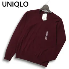 【新品 未使用】 UNIQLO ユニクロ 秋冬 エクストラファイン メリノ Vネック ニット セーター Sz.S メンズ