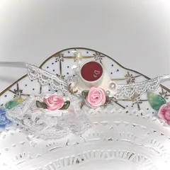 ぬいぐるみ用ヘッドドレスとスタイのセット　ピンク