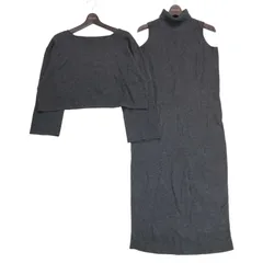 titivate select ティティベート セレクト 秋冬 ニット★ セットアップ ワンピース ボレロ Sz.L レディース 灰