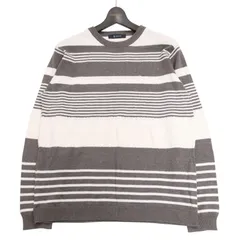 nano base ナノユニバース 秋冬 ニット★ ボーダー セーター ニット Sz.L メンズ