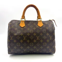LOUIS VUITTON スピーディ30 モノグラム モノグラム レザー×PVC ブラウン ハンドバッグ ゴールド M41526