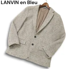 LANVIN en Bleu ランバン オン ブルー 秋冬 総裏 ウール★ ネップ テーラード ジャケット ブレザー Sz.48 メンズ