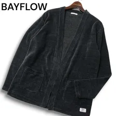 BAYFLOW ベイフロー 秋冬★ カーディガン ニット 羽織り Sz.3 メンズ 灰 グレー