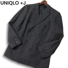 21AW★ UNIQLO +J ユニクロ × ジルサンダー 秋冬 ウール100％ ダブル テーラード ジャケット ブレザー Sz.M メンズ グレー