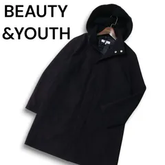 BEAUTY&YOUTH ユナイテッドアローズ 秋冬★ 袋付き フーディー コート Sz.S メンズ 紺 ネイビー