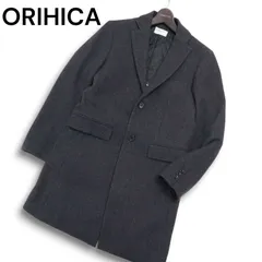 ORIHICA オリヒカ 秋冬★ 中綿 ウール チェスター コート Sz.S メンズ 灰 グレー ビジカジ ビジネス