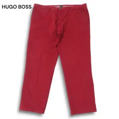 HUGO BOSS ヒューゴボス 秋冬 ストレッチ★ コットン テーパード スラックス パンツ Sz.US40R メンズ
