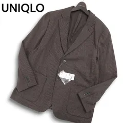 【新品 未使用】 UNIQLO ユニクロ 秋冬★ 千鳥格子 コンフォート 2B テーラード ジャケット Sz.XL メンズ 大きいサイズ