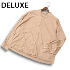 DELUXE デラックス 秋冬★ 長袖 オーバーサイズ バンドカラー シャツ Sz.40 メンズのサムネイル