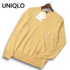 【新品 未使用】 UNIQLO ユニクロ 秋冬 エクストラファインメリノ ウール100%★ Vネック セーター ニット Sz.S メンズ