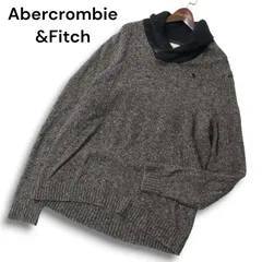 Abercrombie&Fitch アバクロンビー＆フィッチ ウール混★ ショールカラー セーター ニット Sz.XXL メンズ 灰 大きいサイズ