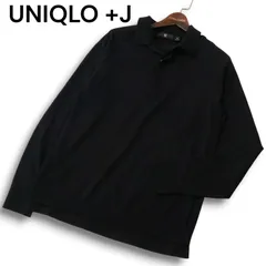 21AW★ UNIQLO +J ユニクロ × ジルサンダー 秋冬 ウール メリノブレンド★ ニット ポロシャツ Sz.M メンズ 黒