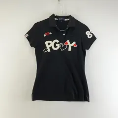 パーリーゲイツ レディース90 ブラック 半袖 ポロTシャツ K9065