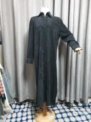 コーデュロイ マキシ シャツ