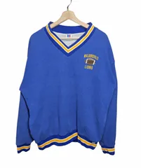 90s USA製 Russell Athletic ラッセルアスレチック フットボール Vネック サーマルプルオーバー WALKERSVILLE LIONSのサムネイル