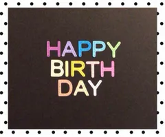 手作りアルバム仕掛け•パーツ　小さい文字　誕生日2