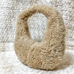 未使用 ANITA BILARDI ムートンバッグ 本革 イタリア製 オレンジ 