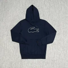 XS LACOSTE ラコステ ネイビー ビックロゴ WHO Tシャツ