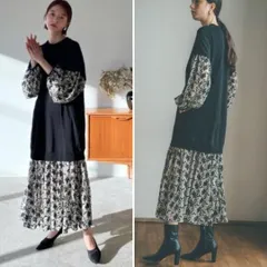 CLANE 定価1.9万 FLOWER LACE MIX ONE PIECE 1