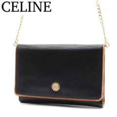 【美品】CELINE セリーヌ レザー ショルダーバッグ 馬車金具 クロスボディ