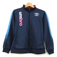 アンブロ ジャージ トラックジャケット スポーツウエア アウター キッズ 女の子用 150サイズ ネイビー UMBRO 【中古】