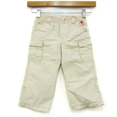 ギャップ ロングパンツ コットン100% ブランド ボトムス キッズ 女の子用 90サイズ ベージュ GAP 【中古】