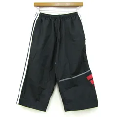 アディダス パンツ ジャージパンツ スポーツウエア ボトムス 黒 キッズ 男の子用 160サイズ ブラック adidas 【中古】