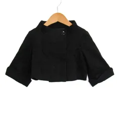 コムサイズム ノーカラージャケット アウター ボレロ フォーマル キッズ 女の子用 110Aサイズ ネイビー COMME CA ISM 【中古】