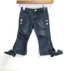 シスタージェニィ デニムパンツ ボトムス ストレッチ ジーンズ リボン キッズ 女の子用 100サイズ ブルー SISTER JENNI 【中古】
