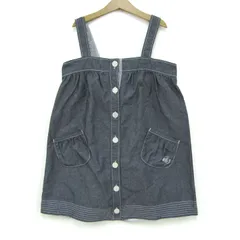 ポンポネット サロペット ジャンパー スカート キッズ 女の子用 S(140)サイズ グレー pom ponette 【中古】