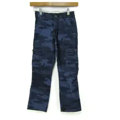 ギャップキッズ カーゴパンツ ボトムス カモフラ 迷彩柄 キッズ 男の子用 125サイズ ネイビー GAP KIDS 【中古】