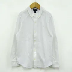 ポロラルフローレン 長袖シャツ トップス ボタンダウン 無地 キッズ 男の子用 6サイズ ホワイト POLO RALPH LAUREN 【中古】