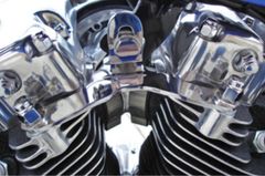 黒マスタングタンク 汎用バイクタンク ハーレー チョッパー コック