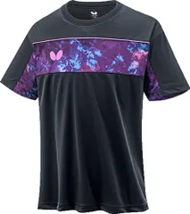 バタフライ Butterfly 卓球 ラセナ・Tシャツ 男女兼用 トップス 半袖 RASENA 吸水速乾 伸縮 練習 トレーニング ウォームアップ 移動 合宿 チーム 部活 メンズ レディース  46360 243 パープル