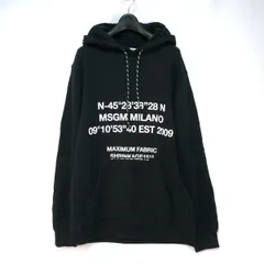 MSGM エムエスジーエム フロント ロゴ フーディ パーカー プルオーバー XXSサイズ ブラック ホワイト 3140MM182Jのサムネイル