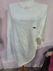 白 クジラ 刺繍 半袖 Tシャツ