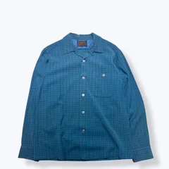 【激レア】 60's ビンテージ　ペンドルトン　オープンカラーシャツ　オンブレ 60s PENDLETONペンドルトン オンブレチェック ウール オープンカラー