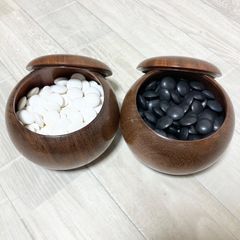 蛤碁石 碁石 36号 極厚 碁盤 碁笥 月印 実用 白 184個 黒 186個 - メルカリ