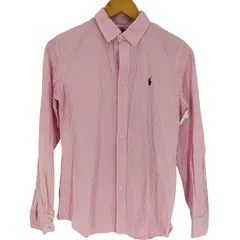 ポロラルフローレン POLO RALPH LAUREN CUSTOM FIT ポニー刺繍 ストライプシャツ レディース US：6 